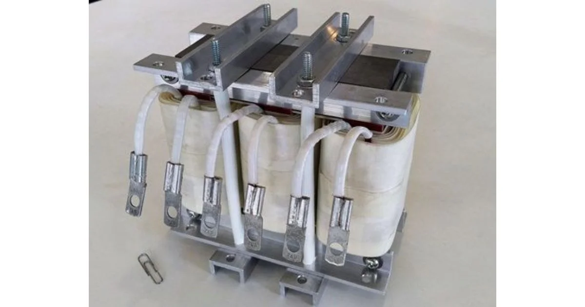 AC reactor electrical component with wired terminals